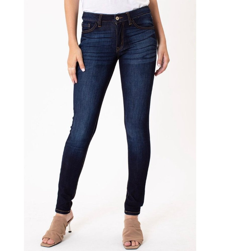 SOLD KanCan Mid-Rise Dark Super Skinny Denim Classic